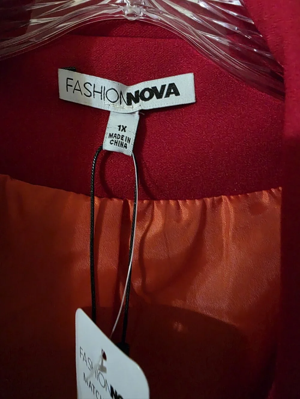 Beautiful ladies Fashion Nova Red Pantsuit